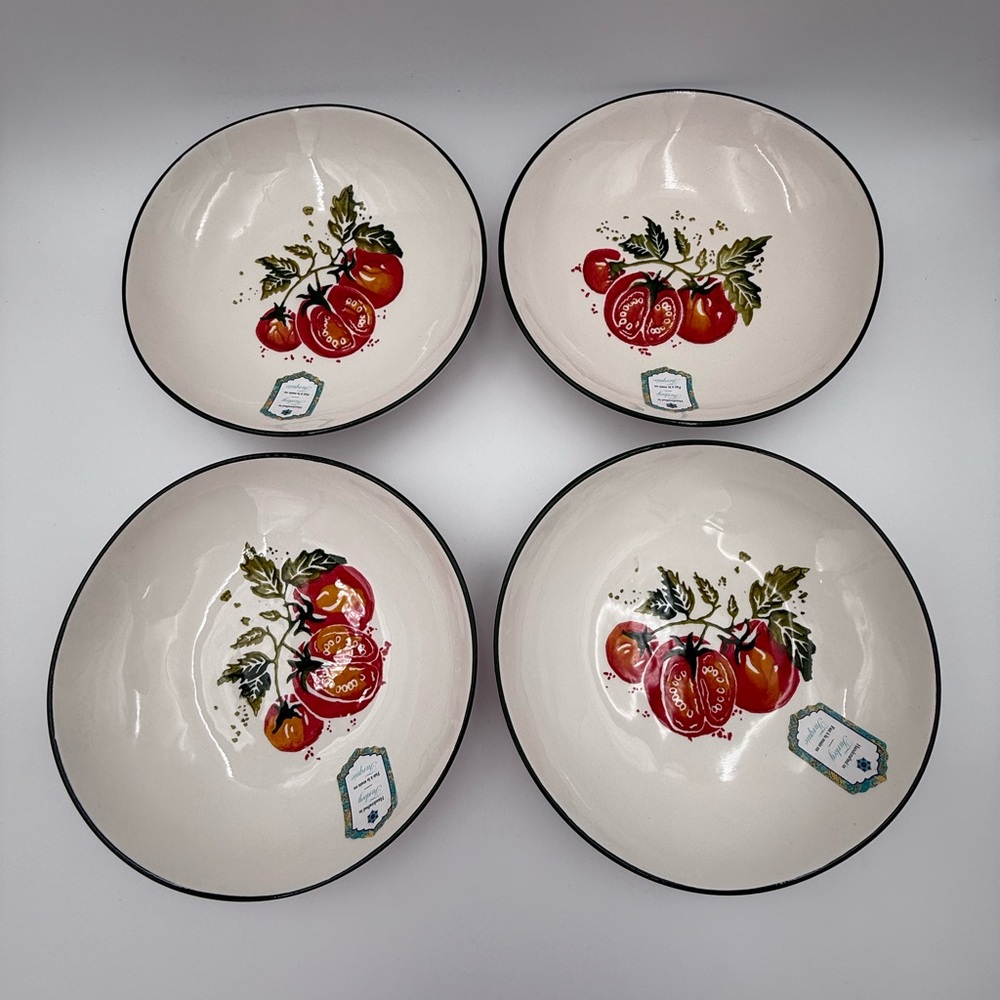 Tomato Design Ceramic Bowls Set of Four
